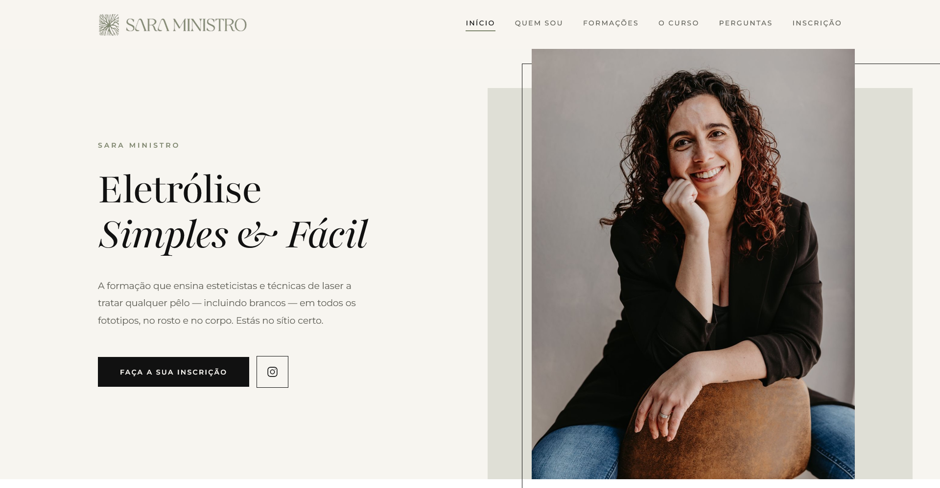 Sara Ministro — website e plataforma de formação